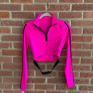 Weissman Hot Pink Dancewear Crop Top